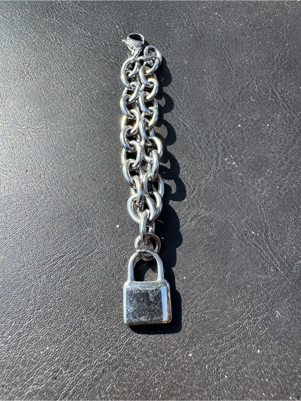 Tiffany & Co. Sterling Silver Padlock Link Bracelet - Silver